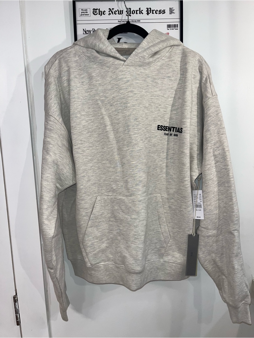 Fear of God ESSENTIALS Light Heather Gray Hoodie